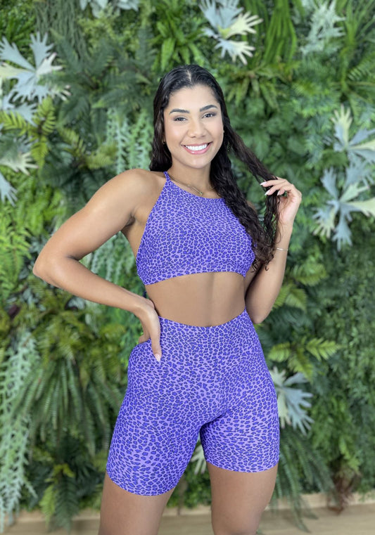 Jasmine Purple Biker Shorts