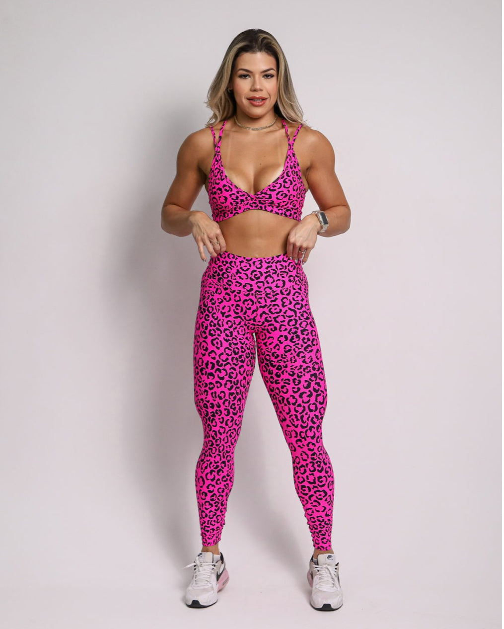 Andressa Pink Cheetah Leggings – Karoll Brazil