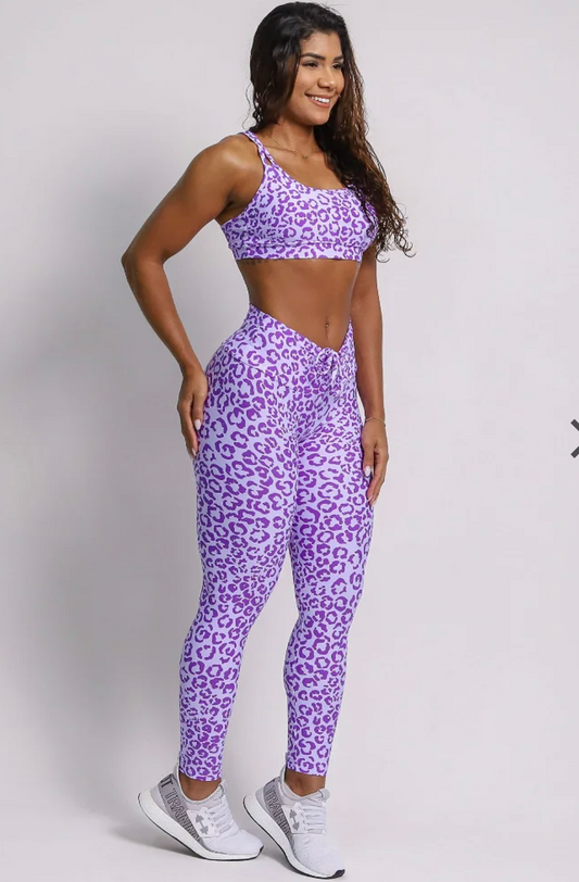 Dona Purple Cheetah leggings
