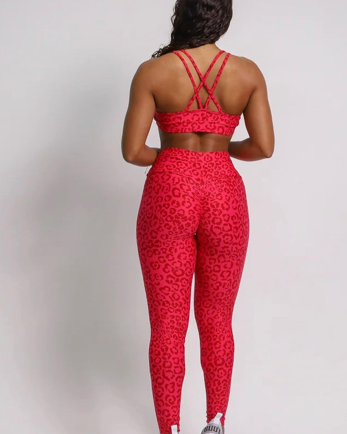 Dona Red Cheetah leggings