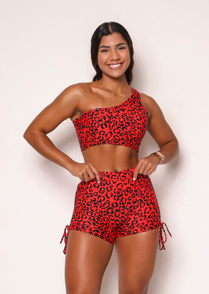 Paloma Red Cheetah Sports Bra