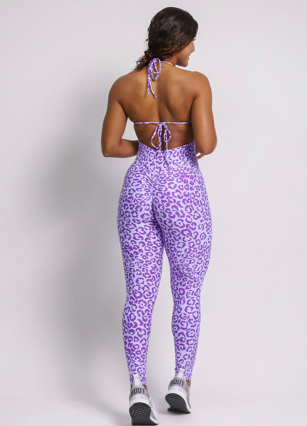 Clarissa Purple cheetah Bodysuit